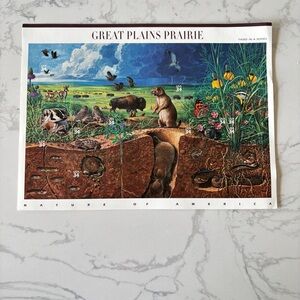 USPS Great Plains Prairie Stamps 3rd In The Nature of America Series, NWOT
